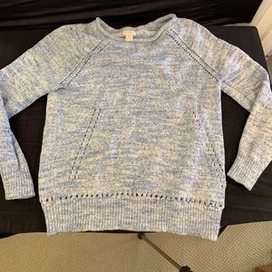 Light Blue Heather Knit Sweater